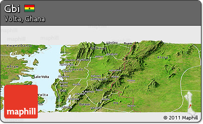 Satellite Panoramic Map of Gbi