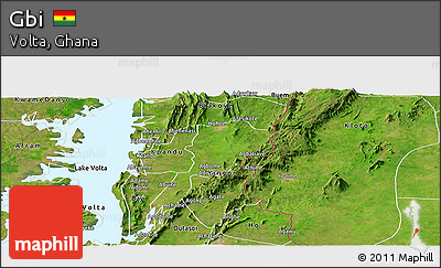 Satellite Panoramic Map of Gbi
