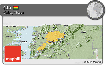 Savanna Style Panoramic Map of Gbi