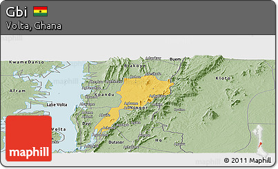 Savanna Style Panoramic Map of Gbi