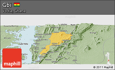 Savanna Style Panoramic Map of Gbi