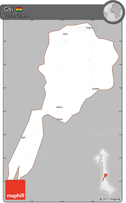 Gray Simple Map of Gbi, cropped outside