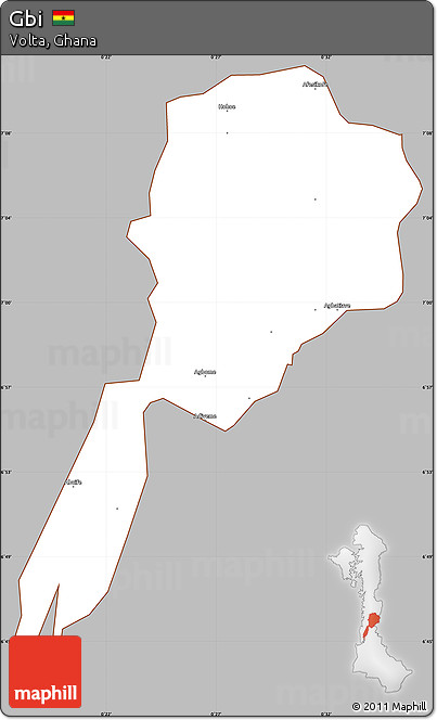 Gray Simple Map of Gbi, cropped outside
