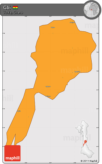 Political Simple Map of Gbi, cropped outside
