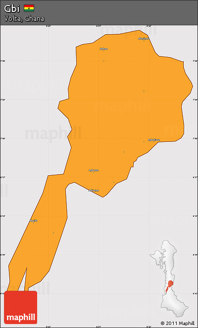 Political Simple Map of Gbi, cropped outside