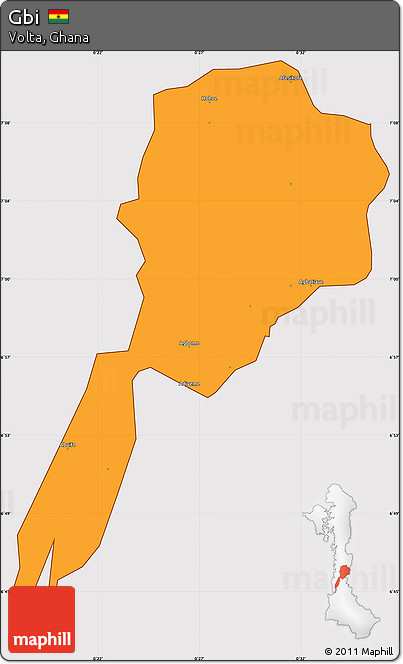 Political Simple Map of Gbi, cropped outside
