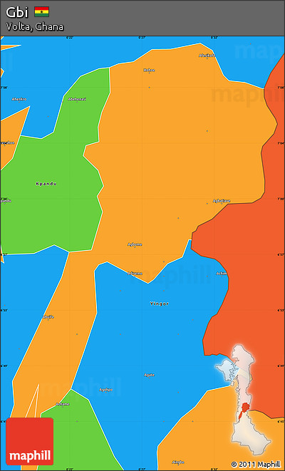 Political Simple Map of Gbi