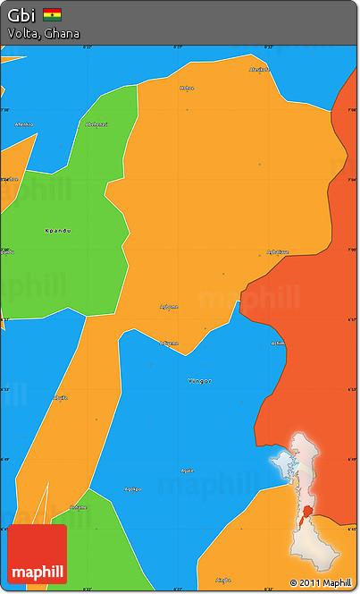 Political Simple Map of Gbi