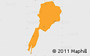 Political Simple Map of Gbi, single color outside