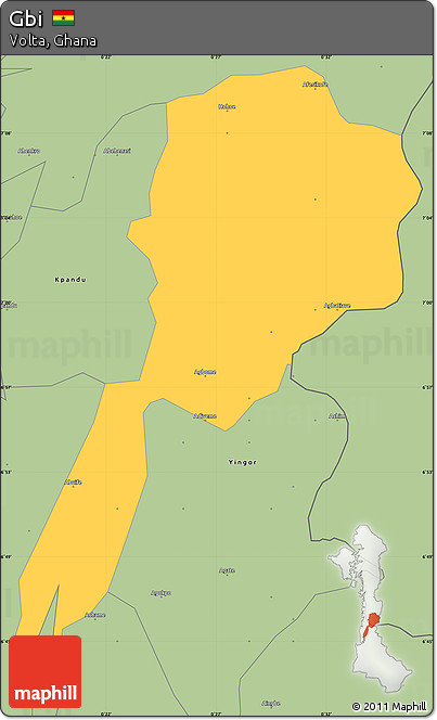 Savanna Style Simple Map of Gbi