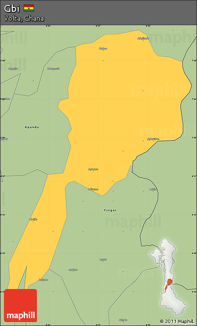 Savanna Style Simple Map of Gbi