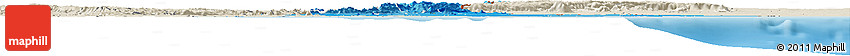 Political Shades Horizon Map of Volta, shaded relief outside