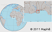 Gray Location Map of Keta