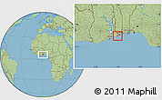Savanna Style Location Map of Keta