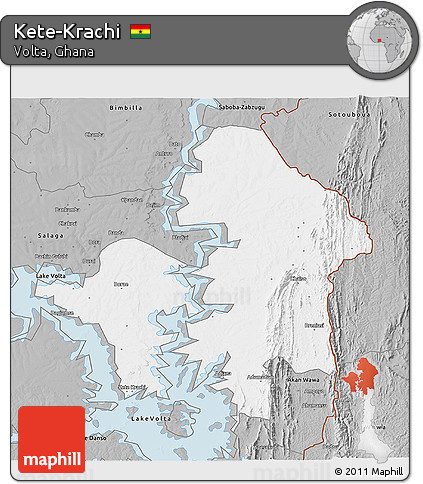 Gray 3D Map of Kete-Krachi