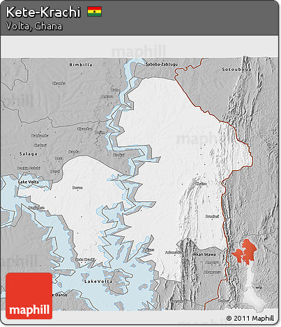 Gray 3D Map of Kete-Krachi