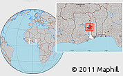 Gray Location Map of Kete-Krachi, highlighted parent region