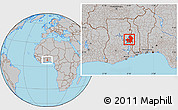 Gray Location Map of Kete-Krachi