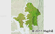 Satellite Map of Kete-Krachi, lighten