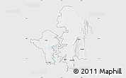 Silver Style Map of Kete-Krachi, single color outside