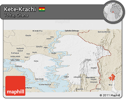 Classic Style Panoramic Map of Kete-Krachi