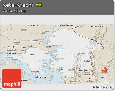 Classic Style Panoramic Map of Kete-Krachi