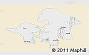 Classic Style Panoramic Map of Kete-Krachi, single color outside