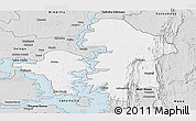 Silver Style Panoramic Map of Kete-Krachi