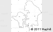 Blank Simple Map of Kete-Krachi, cropped outside