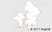 Classic Style Simple Map of Kete-Krachi, cropped outside