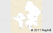 Classic Style Simple Map of Kete-Krachi, single color outside