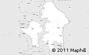 Silver Style Simple Map of Kete-Krachi