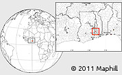 Blank Location Map of Kpandu, within the entire country