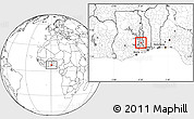 Blank Location Map of Kpandu, highlighted parent region