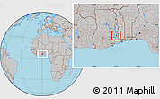 Gray Location Map of Kpandu