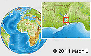 Physical Location Map of Kpandu, highlighted parent region