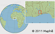 Savanna Style Location Map of Kpandu
