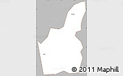 Gray Simple Map of Kpandu, cropped outside