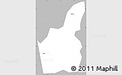 Gray Simple Map of Kpandu, single color outside