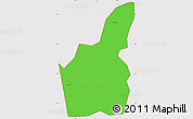 Political Simple Map of Kpandu, cropped outside