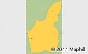 Savanna Style Simple Map of Kpandu, cropped outside