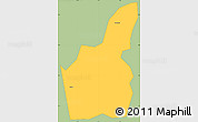 Savanna Style Simple Map of Kpandu, single color outside