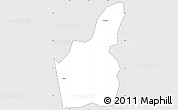 Silver Style Simple Map of Kpandu, cropped outside
