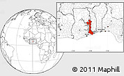 Blank Location Map of Volta