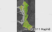 Satellite Map of Volta, darken, desaturated