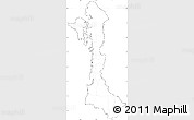 Blank Simple Map of Volta, cropped outside, no labels