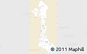 Classic Style Simple Map of Volta, single color outside