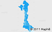 Political Shades Simple Map of Volta, single color outside