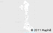 Silver Style Simple Map of Volta, single color outside