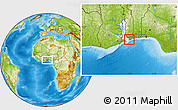 Physical Location Map of Some-Aflao, highlighted parent region
